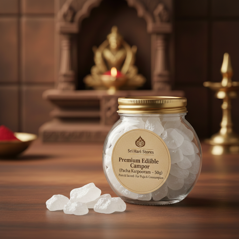 Premium Edible Camphor (Pacha Karpooram – 50g)