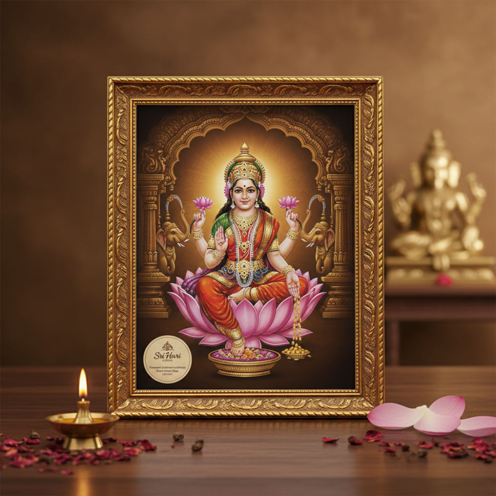 Framed Goddess Lakshmi Photo (12x10 Inch)