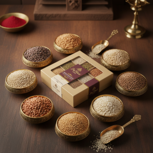 navdhyam Navadhanyam Set (9 Sacred Grains – 500g Pack)