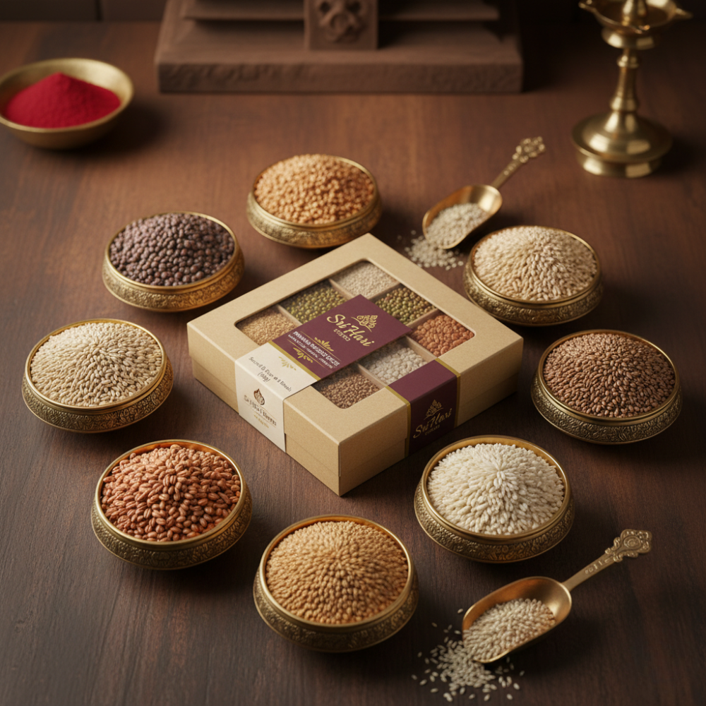 Navadhanyam Set (9 Sacred Grains – 500g Pack)
