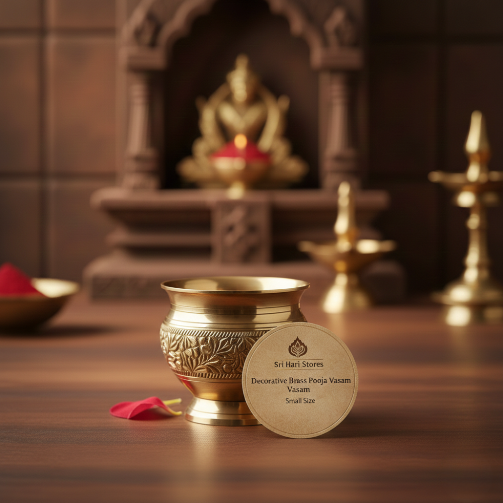 Decorative Brass Pooja Vasam (Small Size)